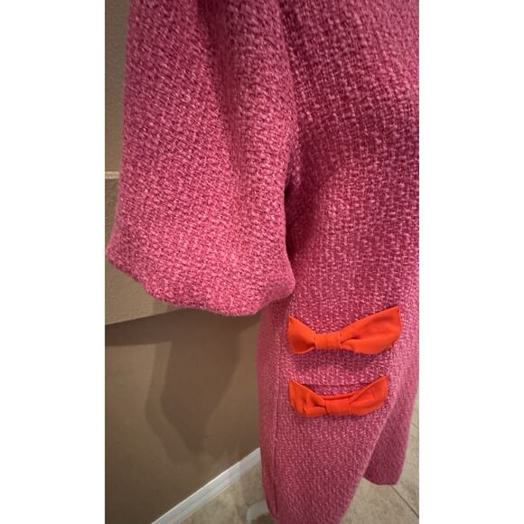 VOY TWEED PUFF SLEEVE RIBBON POCKET DETAIL DRESS SIZE S - Picture 2 of 7